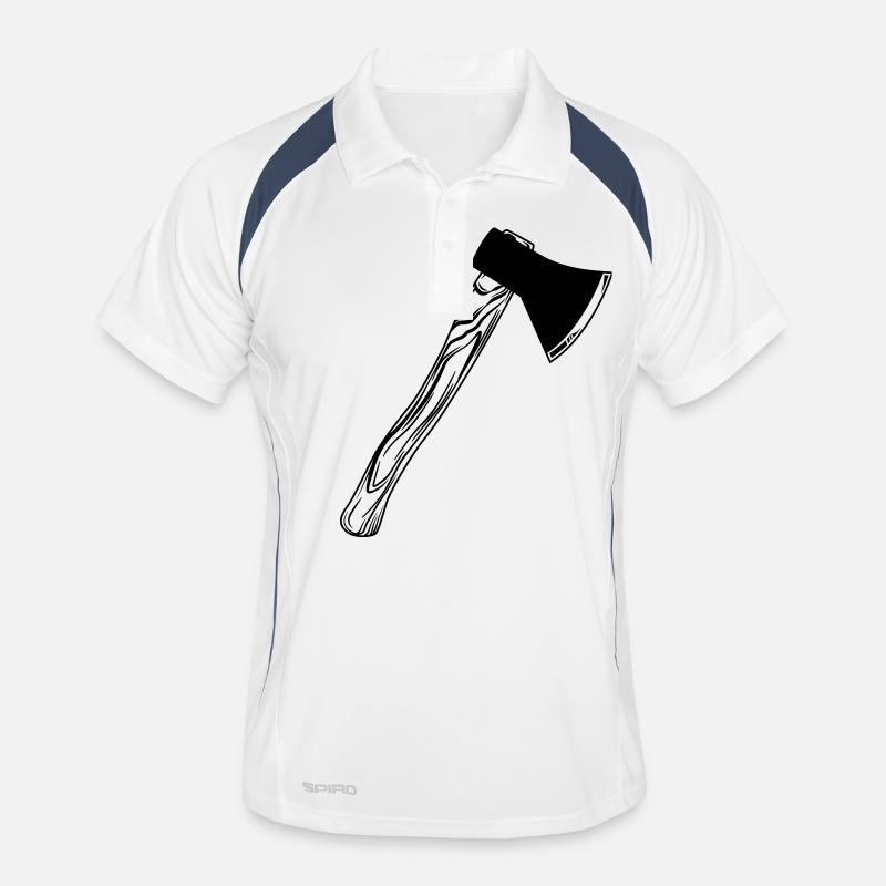 axe - Men's Polo breathable - white/navy