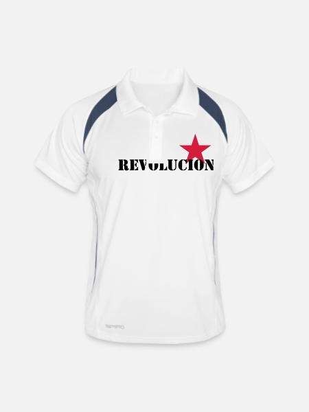 Revolucion - Men's Polo breathable - white/navy - Front