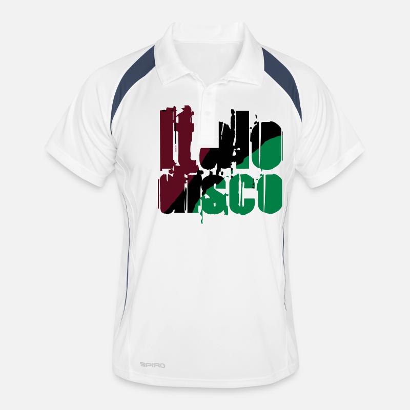 Italo Disco - Men's Polo breathable - white/navy