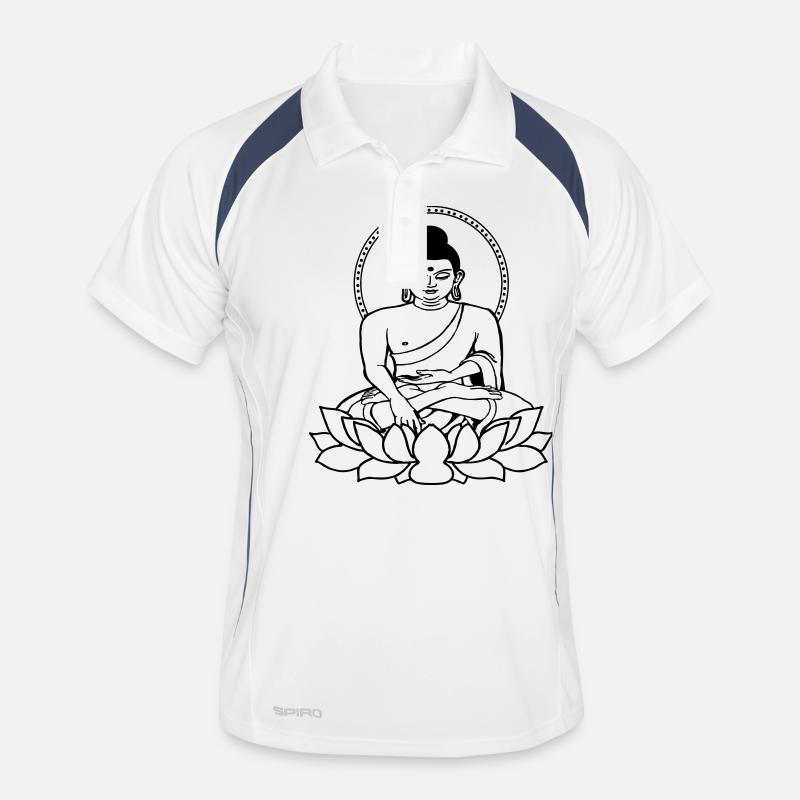 Buddha sitting eu Men's Polo breathable