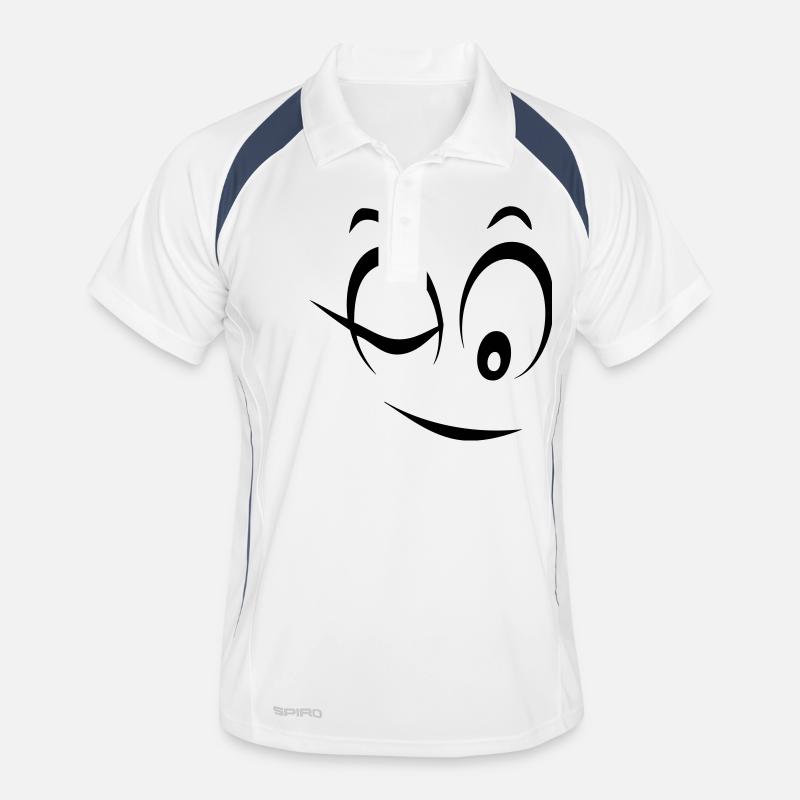smiley wink oeil2 Men's Polo breathable