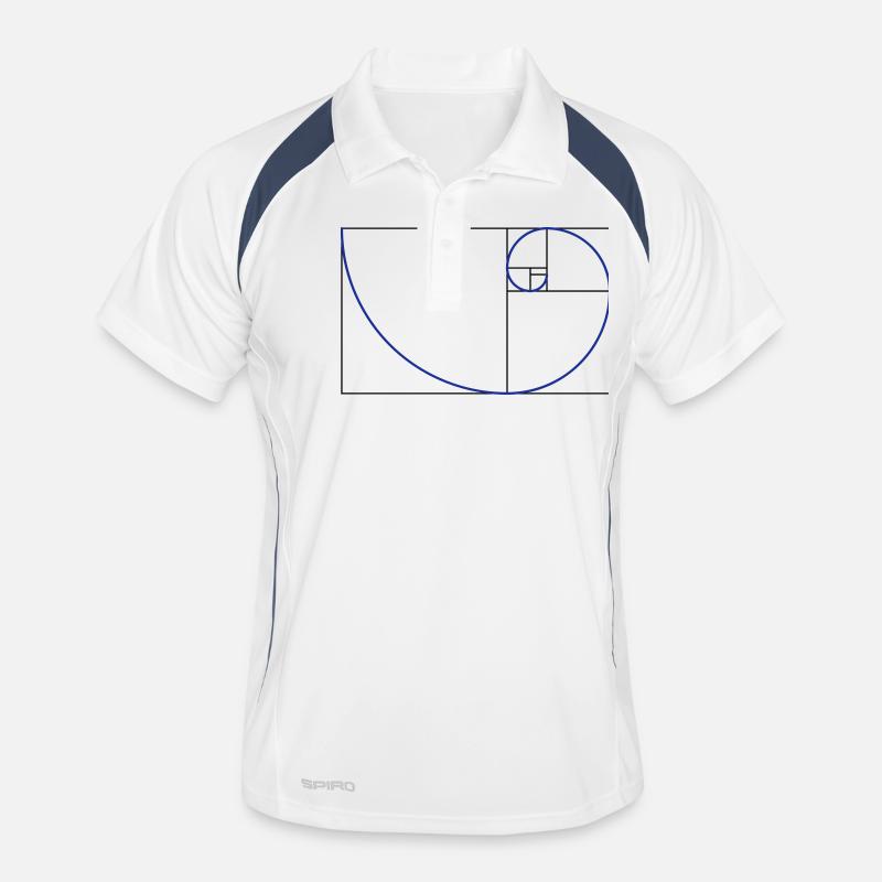 fibonacci, der Goldene Schnitt Männer Polo atmungsaktiv