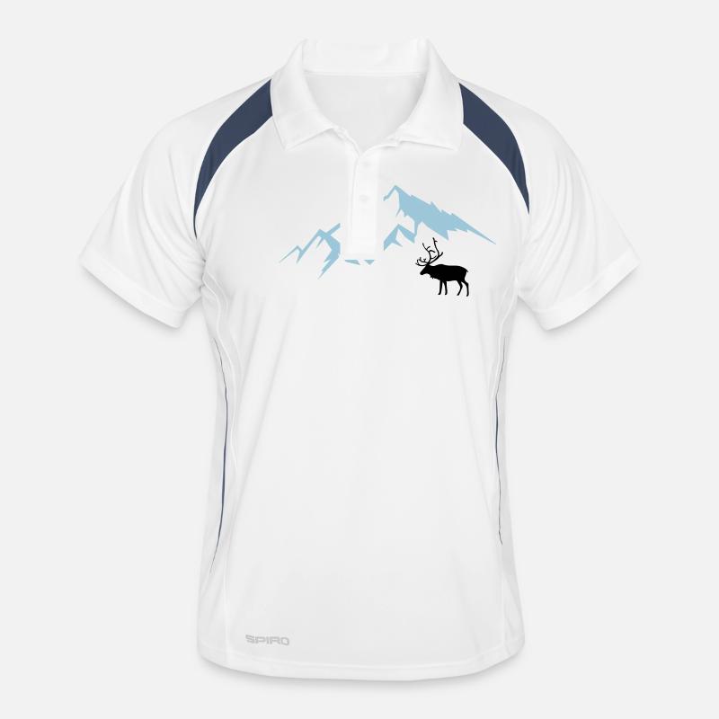 Berg Reh 02 - Men's Polo breathable - white/navy