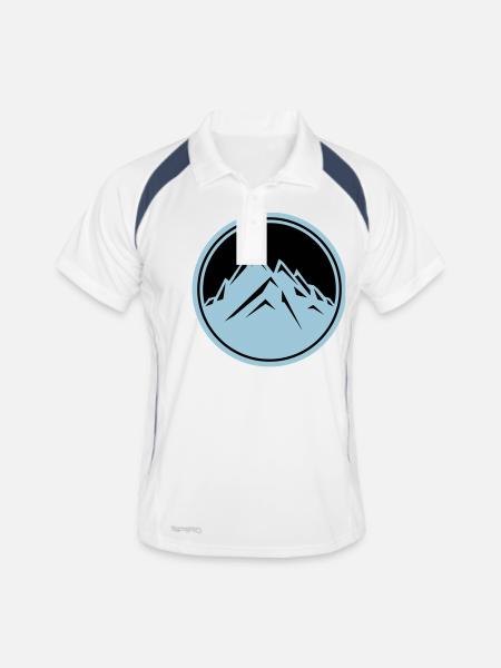 mountains - Men's Polo breathable - white/navy