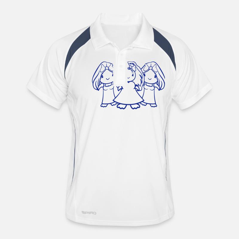 3 oiseaux équipe mariée filles trois petites amies mariage Polo respirant Homme