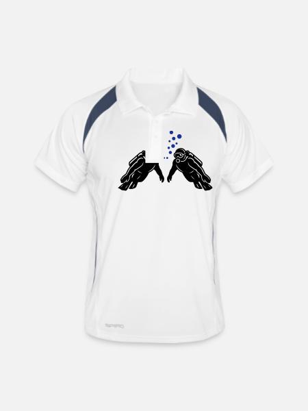 Diving Team Diving - Men's Polo breathable - white/navy - Front