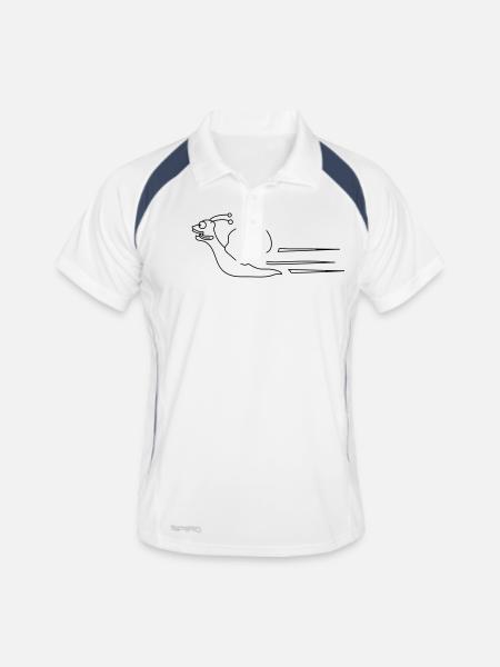 Fast Snail - Men's Polo breathable - white/navy - Front