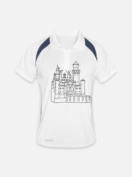 Neuschwanstein Castle - Men's Polo breathable - white/navy - Front