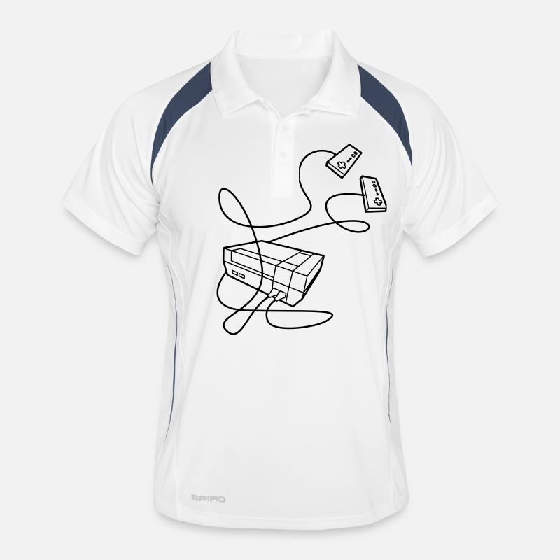 NES Console - Men's Polo breathable - white/navy