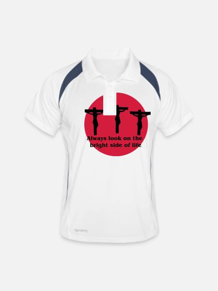 Always Look On The Bright Side of Life - Men's Polo breathable - white/navy - Front