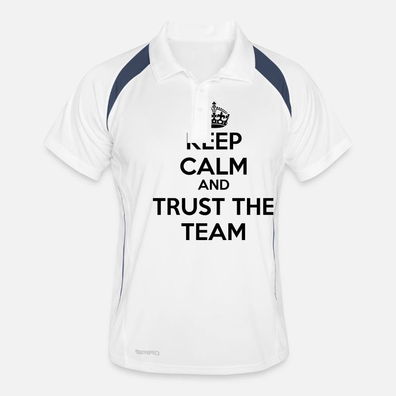 Keep calm and trust the Team Männer Polo atmungsaktiv