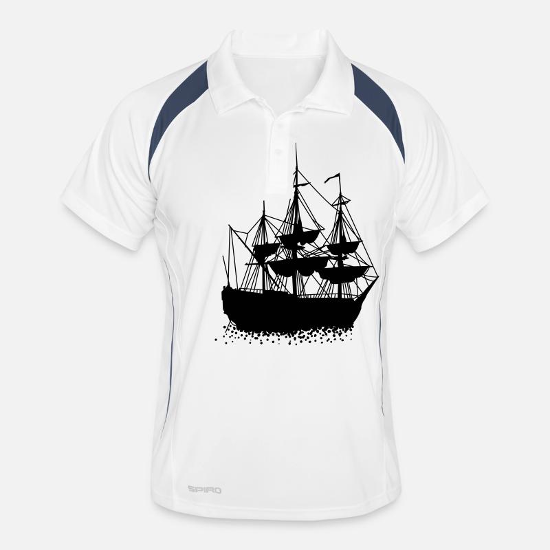 Segelschiff Männer Polo atmungsaktiv