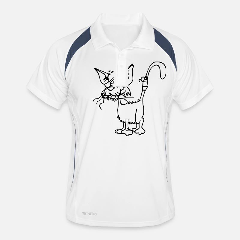 Katze Männer Polo atmungsaktiv