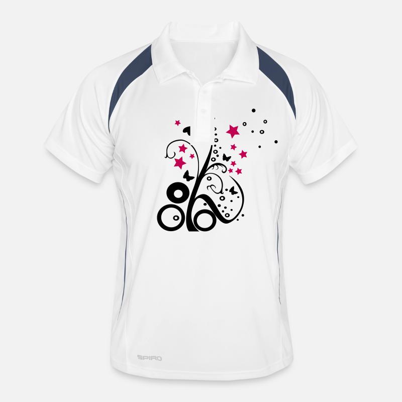 Spring | | two-color - Men's Polo breathable - white/navy