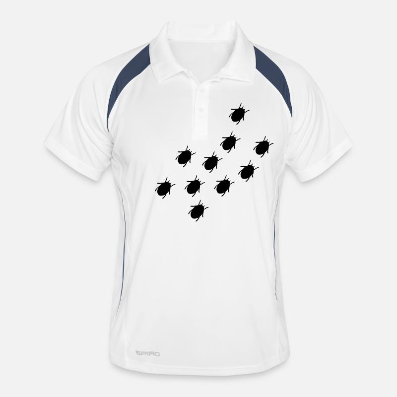 käfer - Männer Polo atmungsaktiv - Weiß/Navy