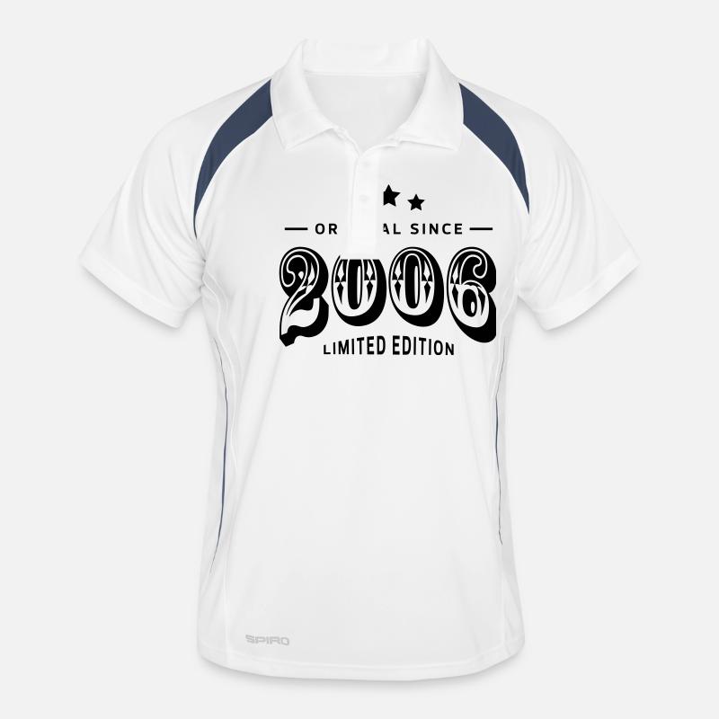 Original since 2006 - Männer Polo atmungsaktiv - Weiß/Navy