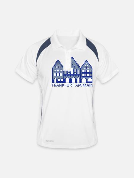 Frankfurt am Main - Romans - Men's Polo breathable - white/navy - Front