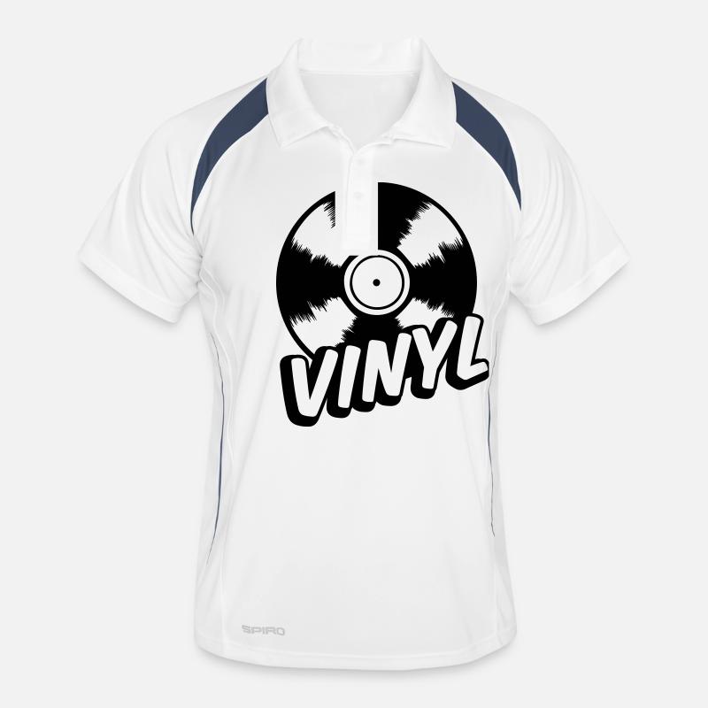 vinyl - Männer Polo atmungsaktiv - Weiß/Navy