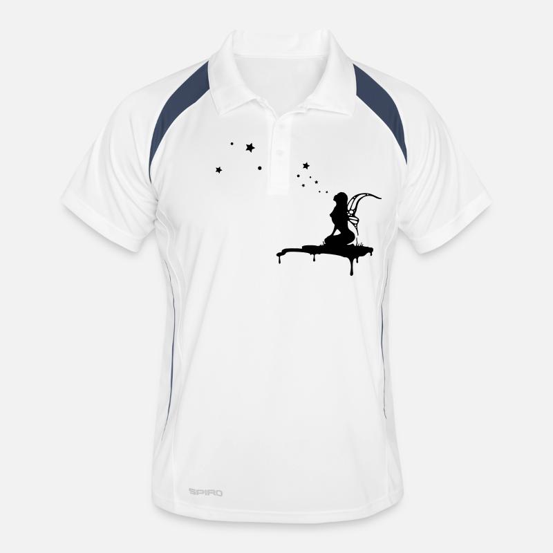 fairy, pixi, elf, star - Men's Polo breathable - white/navy