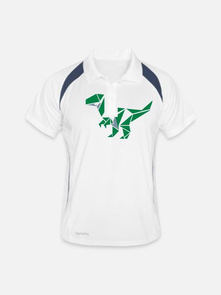 Dino - Polo respirant Homme - blanc/marine - Devant