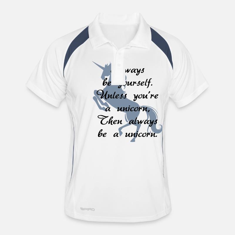 Immer ein Einhorn Männer Polo atmungsaktiv