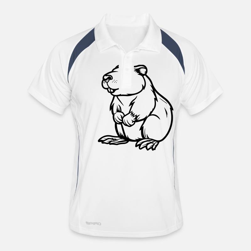 hamster comic tier Männer Polo atmungsaktiv