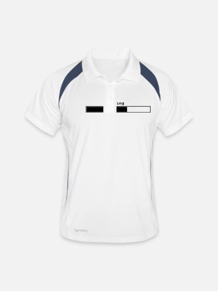 upload - Polo respirant Homme - blanc/marine
