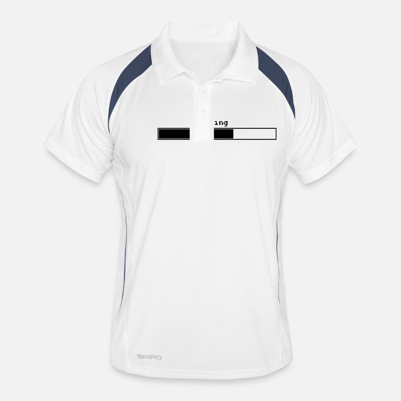 loading - Männer Polo atmungsaktiv - Weiß/Navy