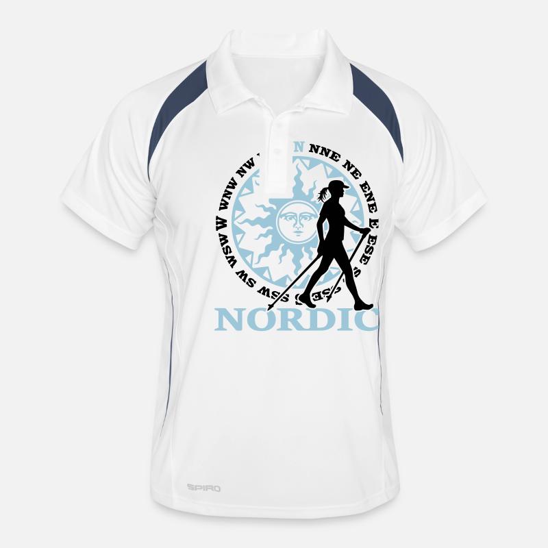 Nordic 2C - Farbwechsel - Männer Polo atmungsaktiv - Weiß/Navy