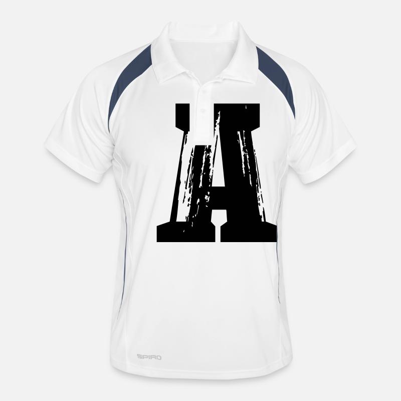 A - Buchstabe Männer Polo atmungsaktiv