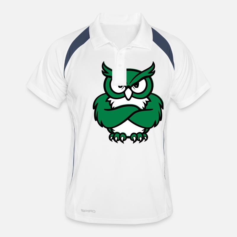 eule comic tier Männer Polo atmungsaktiv