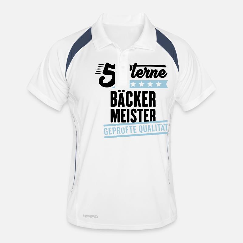5Sterne Bäckermeister Männer Polo atmungsaktiv