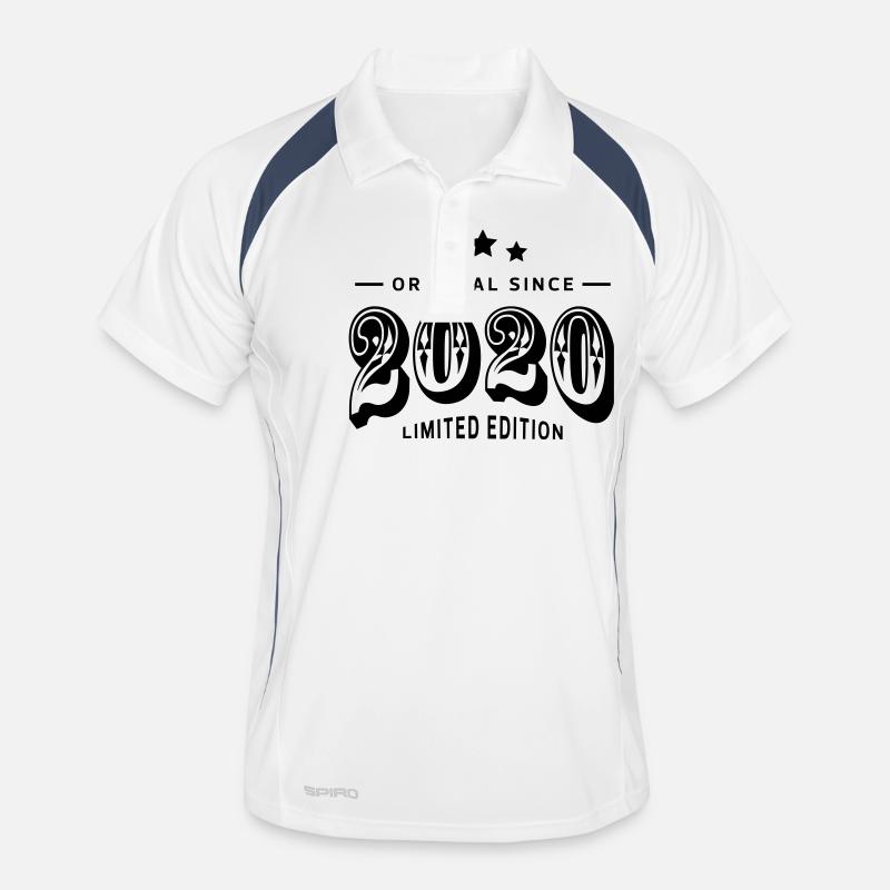 Original since 2020 - Männer Polo atmungsaktiv - Weiß/Navy