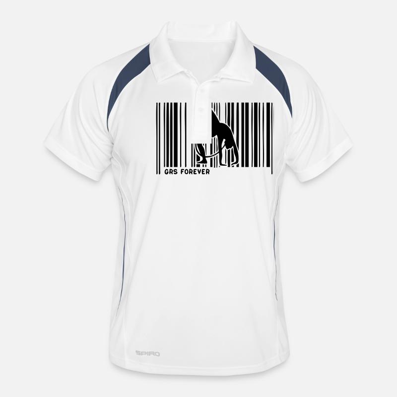 barcode grs gymnastique4 - Men's Polo breathable - white/navy