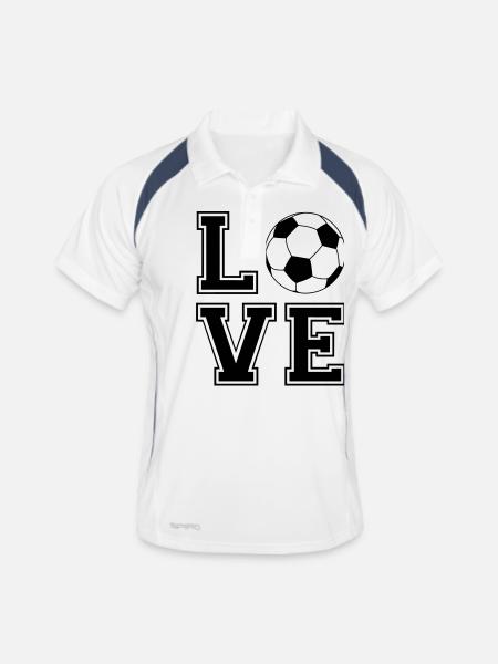 love foot - Polo respirant Homme - blanc/marine - Devant