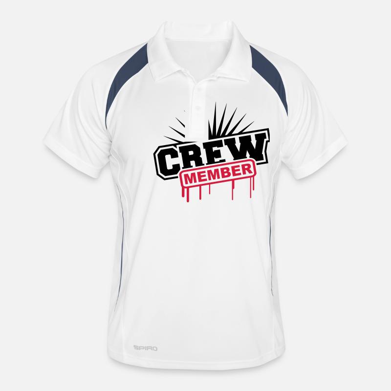 Crew Member Graffiti - Men's Polo breathable - white/navy
