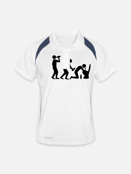 Drunken Evolution - Men's Polo breathable - white/navy - Front