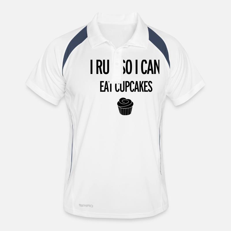 Cupcakes - Männer Polo atmungsaktiv - Weiß/Navy
