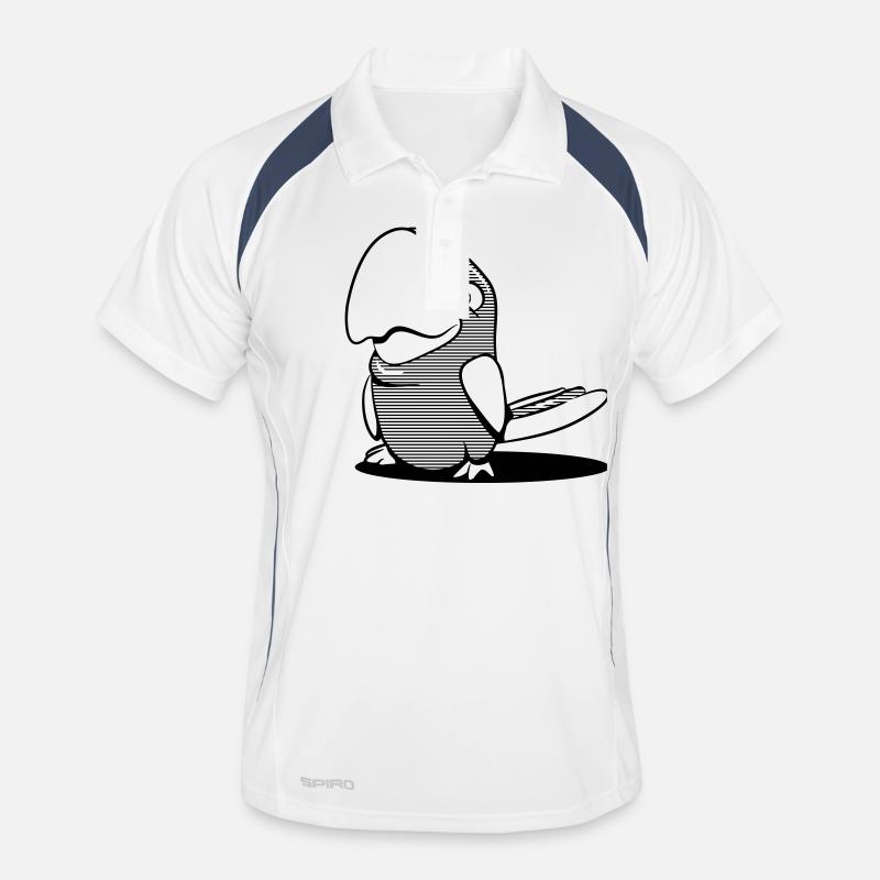 Parrots witty striped Men's Polo breathable