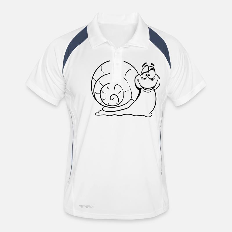 snail funny children funny Men's Polo breathable