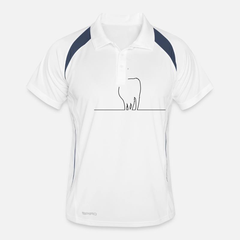 lama silhouette kontur Männer Polo atmungsaktiv