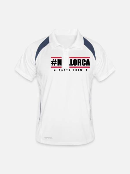 mallorca party crew - Men's Polo breathable - white/navy - Front