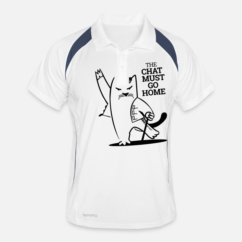 Chat Must Go Home Polo respirant Homme