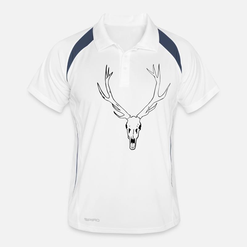 Hirsch Schädel Männer Polo atmungsaktiv