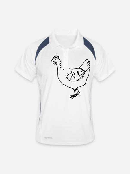 Chicken - hen - Men's Polo breathable - white/navy - Front