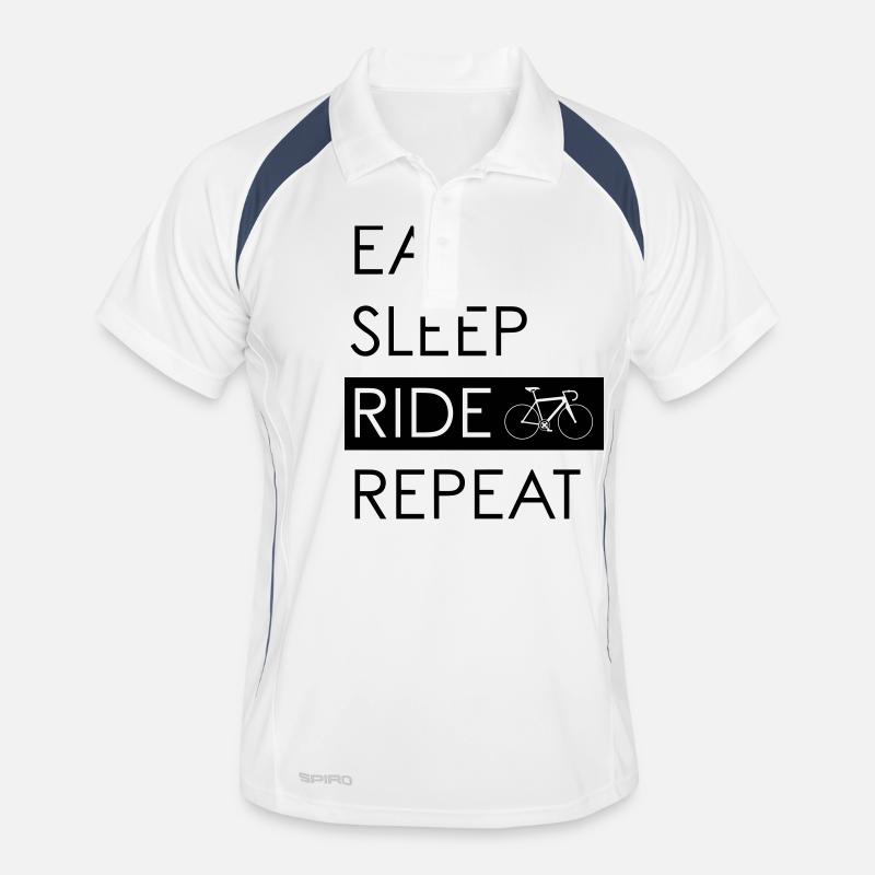 EAT SLEEP RIDE REPEAT Polo respirant Homme