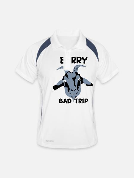 Berry Bad Trip - Polo respirant Homme - blanc/marine - Devant