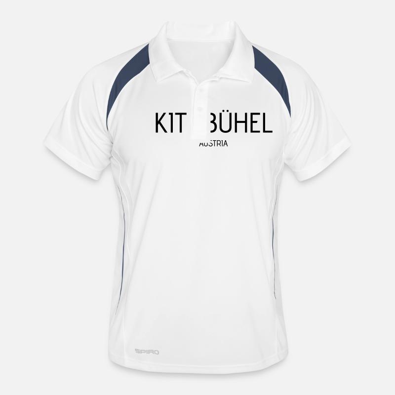kitzbuehel - Männer Polo atmungsaktiv - Weiß/Navy