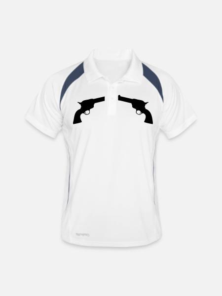 gun2 - Polo respirant Homme - blanc/marine