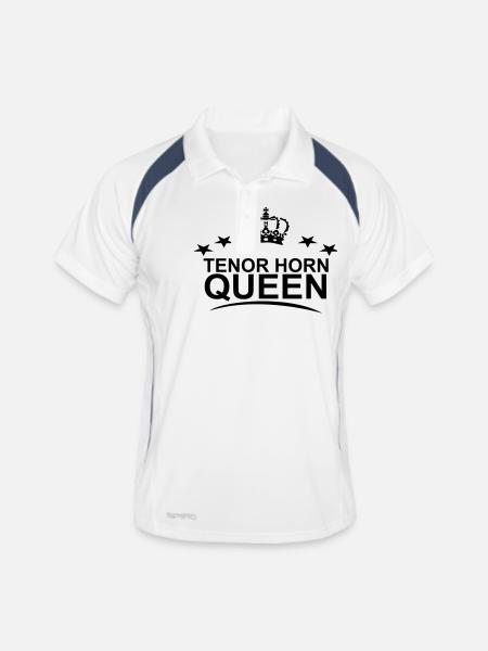 Tenor Horn Queen - Polo respirant Homme - blanc/marine - Devant